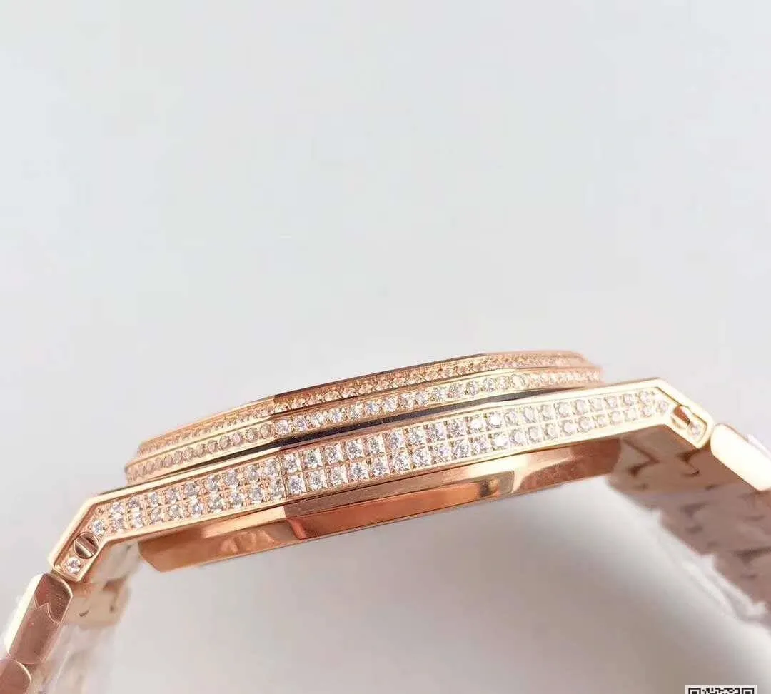 Audemars Piguet Royal Oak 1:1 Best Edition Replica Watch Swiss ETA3120 Full Diamond Stainless Steel Bracelet