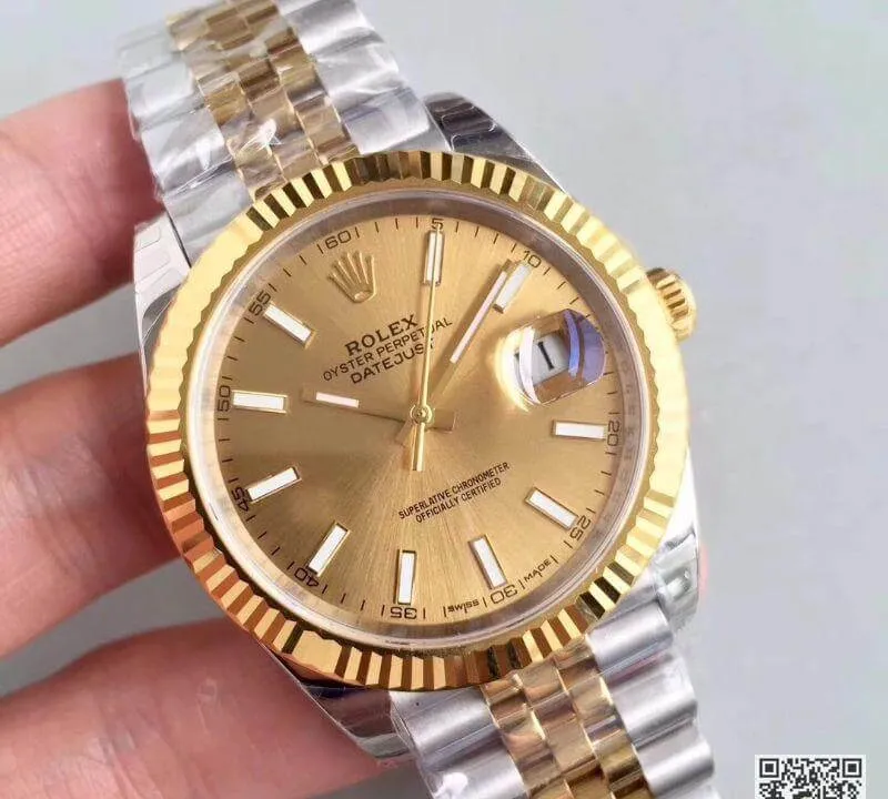 Rolex Datejust 41 126333 EW Factory 1:1 Best Edition Replica Watch Swiss ETA3255 904L Stainless Steel Jubilee Bracelet