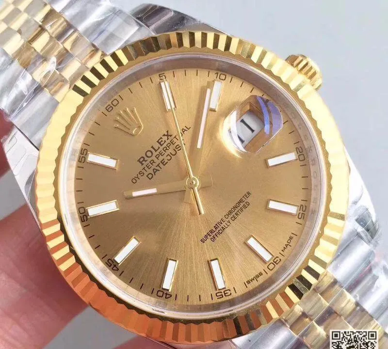Rolex Datejust 41 126333 EW Factory 1:1 Best Edition Replica Watch Swiss ETA3255 904L Stainless Steel Jubilee Bracelet