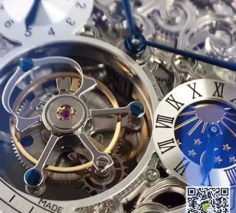 Ballon Bleu De Cartier Tourbillon 1:1 Best Edition Replica Watch Swiss Tourbillon Diamonds bezel Black Leather Strap