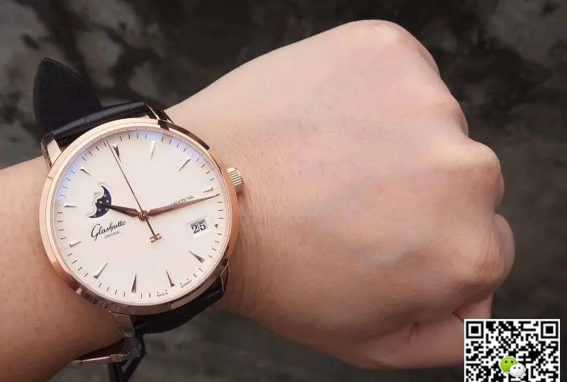 Glashutte Original Senator 1-36-04-04-02-01 Moonphase 18K Rosegold 1:1 Best Edition Replica Watch Swiss ETA36-03 White Dial