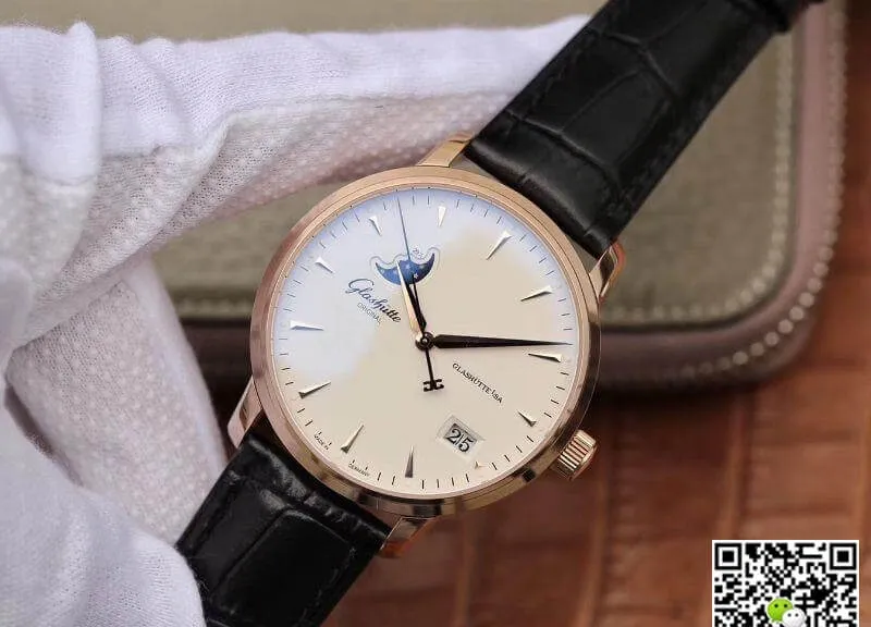 Glashutte Original Senator 1-36-04-04-02-01 Moonphase 18K Rosegold 1:1 Best Edition Replica Watch Swiss ETA36-03 White Dial