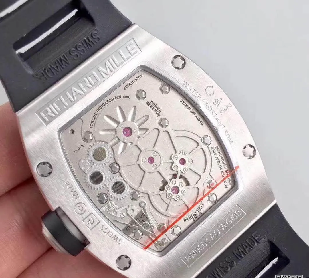 Richard Mille RM001 Tourbillon JB factory 1:1 Best Edition Replica Watch Swiss Tourbillon 316L Case
