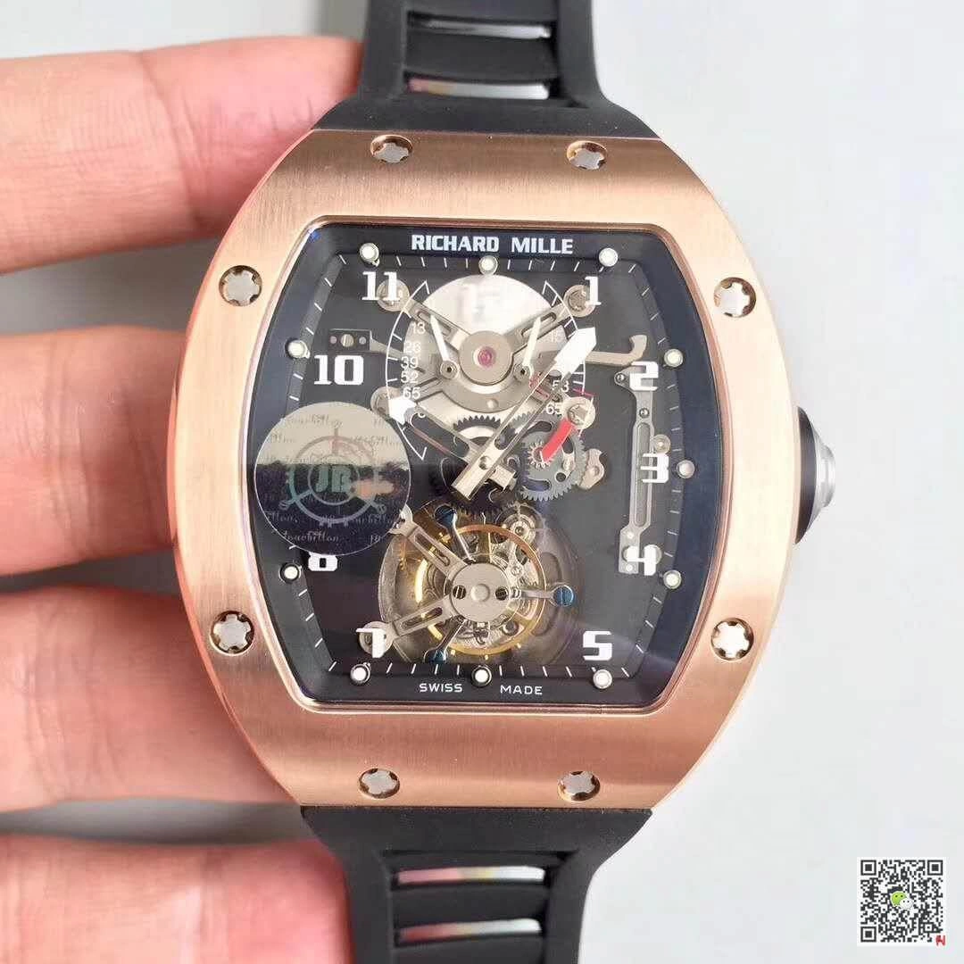 Richard Mille RM001 Tourbillon JB factory 1:1 Best Edition Replica Watch Swiss Tourbillon Rose Gold