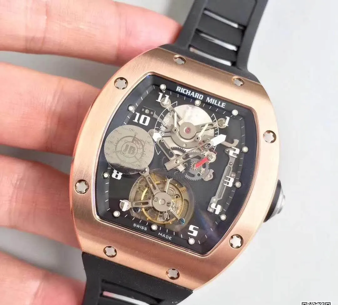 Richard Mille RM001 Tourbillon JB factory 1:1 Best Edition Replica Watch Swiss Tourbillon Rose Gold