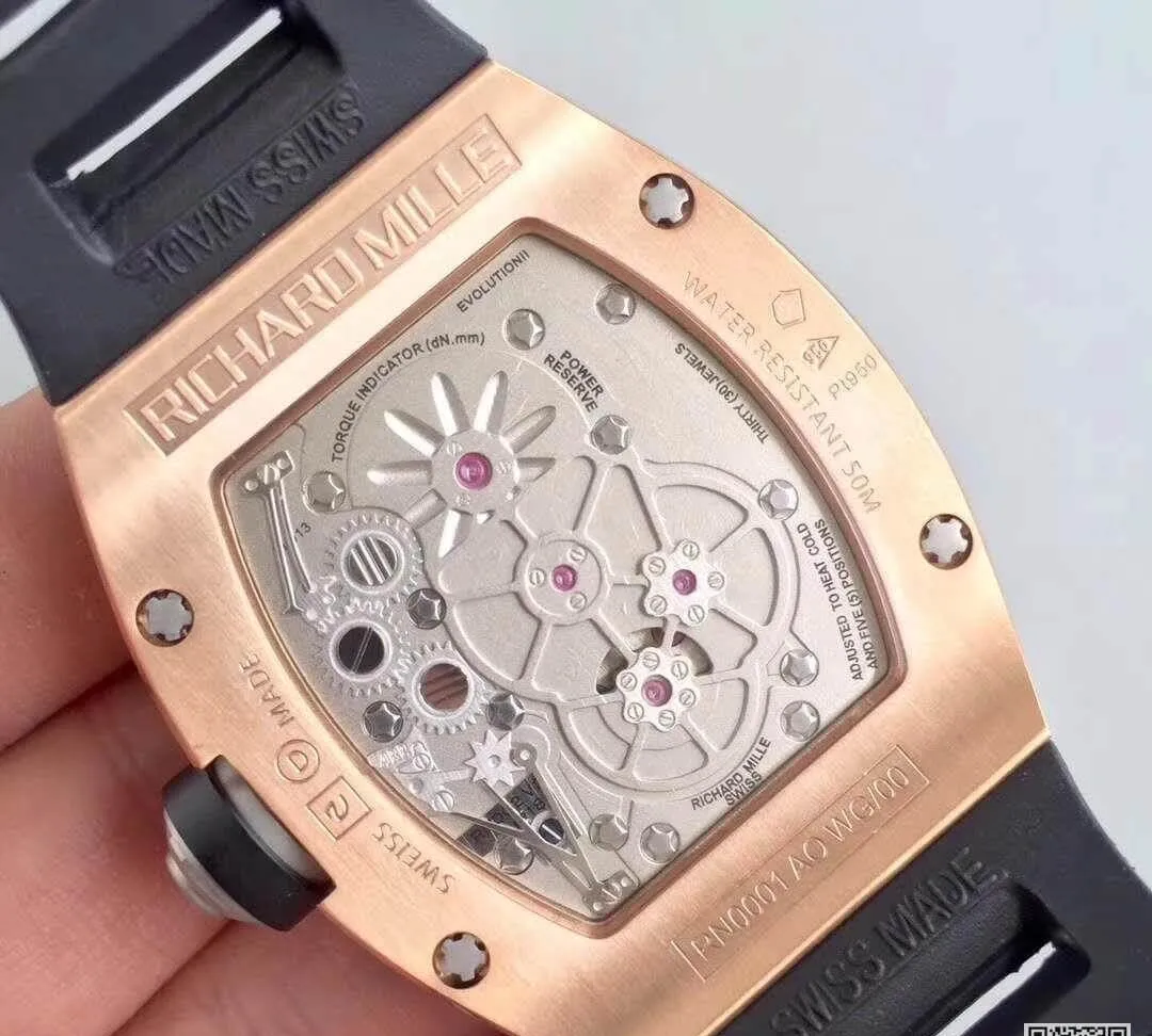 Richard Mille RM001 Tourbillon JB factory 1:1 Best Edition Replica Watch Swiss Tourbillon Rose Gold