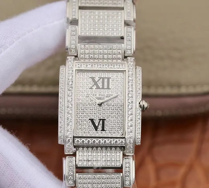 Patek Philippe 4908 101G-001 White Gold Ladies Twenty 1:1 Best Edition Replica Watch Swiss Quartz E15