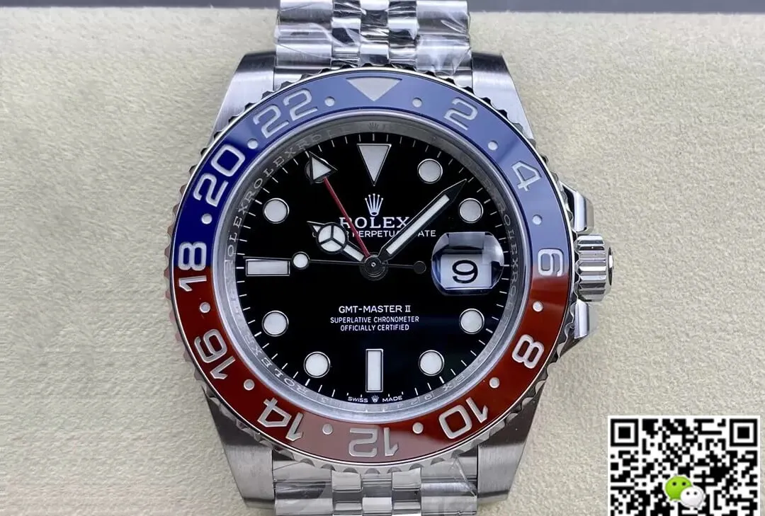 Rolex GMT Master II M126710BLRO-0001 C+ Factory 1:1 Best Edition Replica Watch Silver Stainless Steel Strap