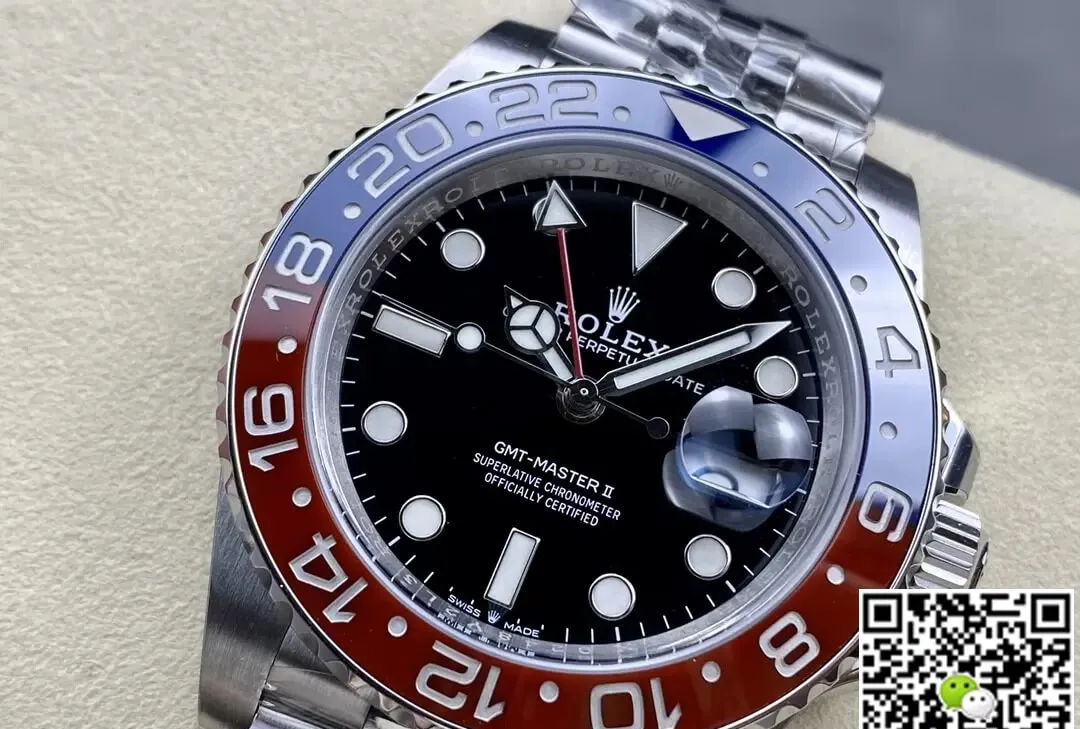 Rolex GMT Master II M126710BLRO-0001 C+ Factory 1:1 Best Edition Replica Watch Silver Stainless Steel Strap