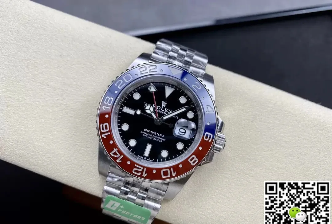Rolex GMT Master II M126710BLRO-0001 C+ Factory 1:1 Best Edition Replica Watch Silver Stainless Steel Strap