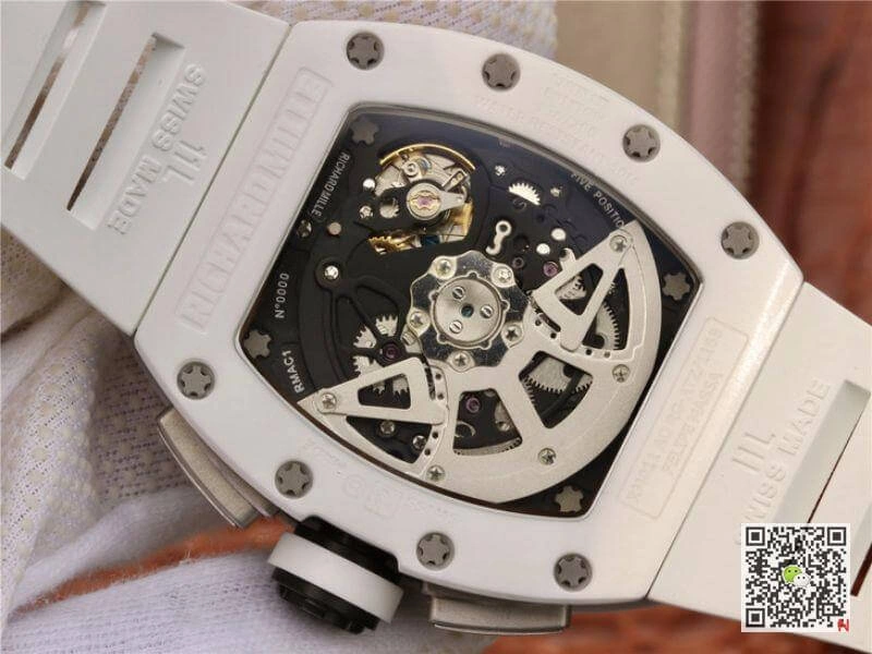 Richard Mille RM011 KV Factory 1:1 Best Edition Replica Watch Swiss ETA7750 White Hollow Hour Mark