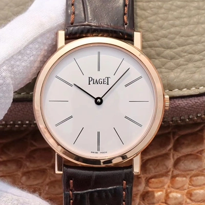 Piaget Altiplano Mecanique P10584 G0A31114 MKS Factory 1:1 Best Edition Replica Watch Rose Gold White Dial Swiss ETA9015