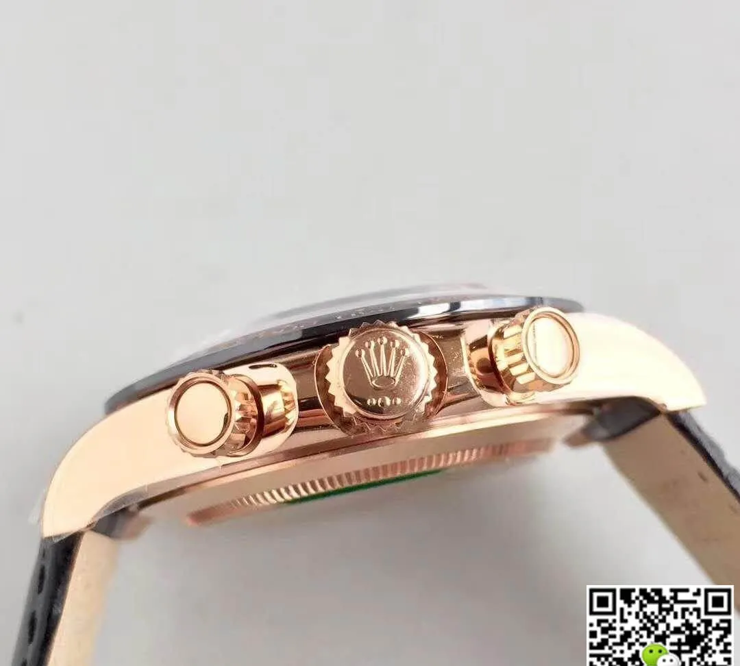 Rolex Daytona Cosmograph 116515LN Noob Factory 1:1 Best Edition Replica Watch Swiss ETA4130 Rose Gold Dial