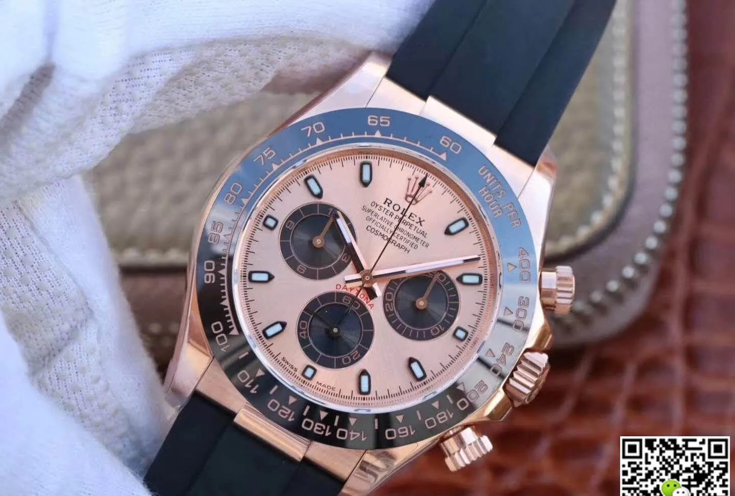 Rolex Daytona Cosmograph 116515LN Rose Gold Dial Noob Factory 1:1 Best Edition Replica Watch Swiss ETA4130