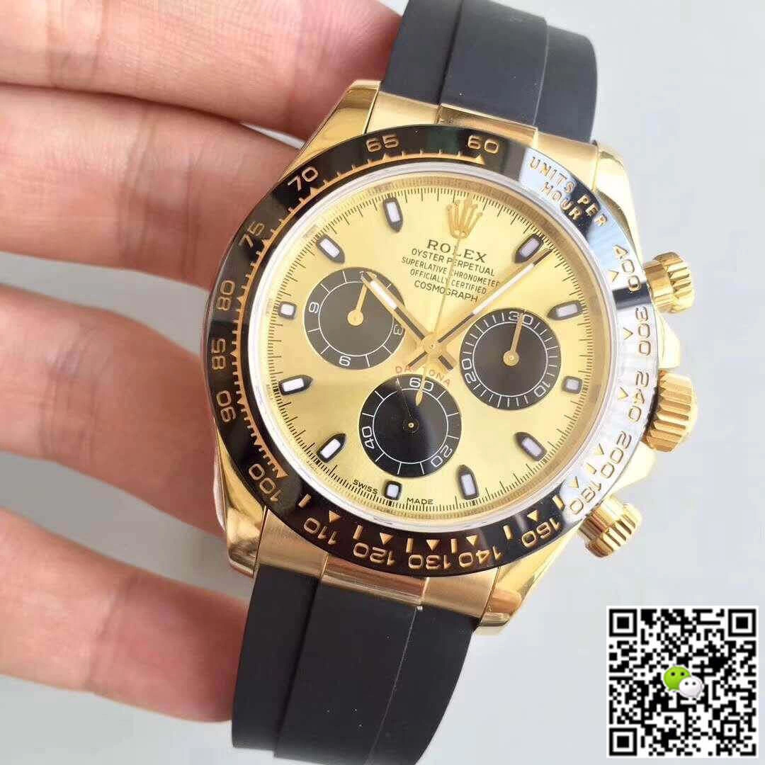 Rolex Daytona Cosmograph 116518LN AR Factory Yellow Gold Dial 1:1 Best Edition Replica Watch Swiss ETA4130