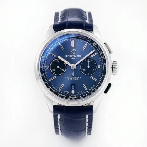 Breitling Premier B01 Chronograph AB0118221C1A1 GF Factory 1:1 Best Edition Replica Watch V2 Blue Dial Swiss Asia-7750