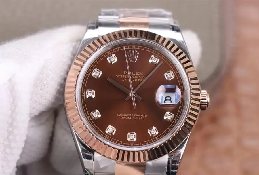 Rolex Datejust M126331-0003 41MM TW Factory 1:1 Best Edition Replica Watch Chocolate Diamond Dial