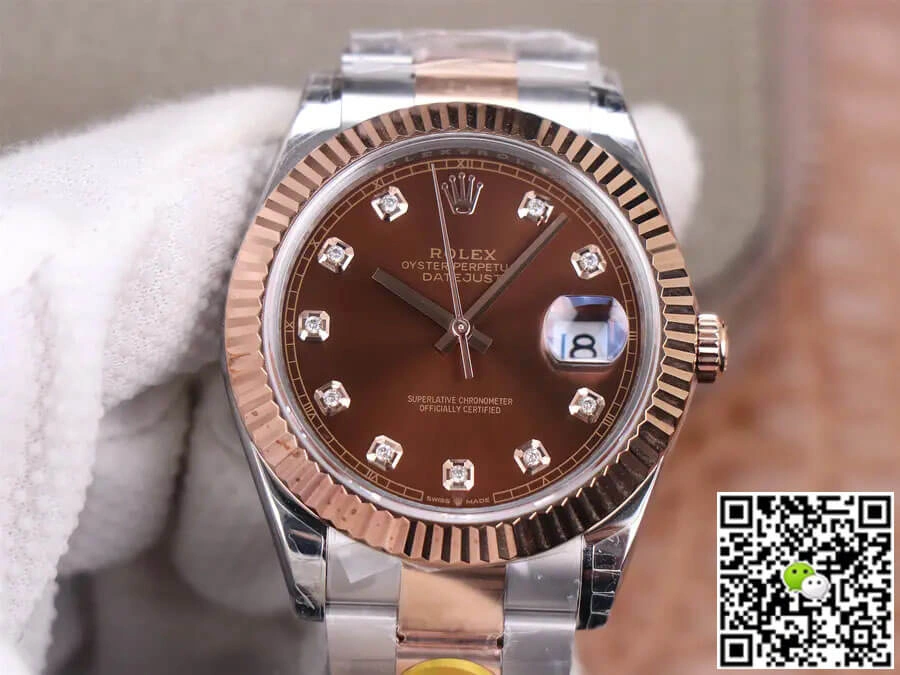 Rolex Datejust M126331-0003 41MM TW Factory 1:1 Best Edition Replica Watch Chocolate Diamond Dial