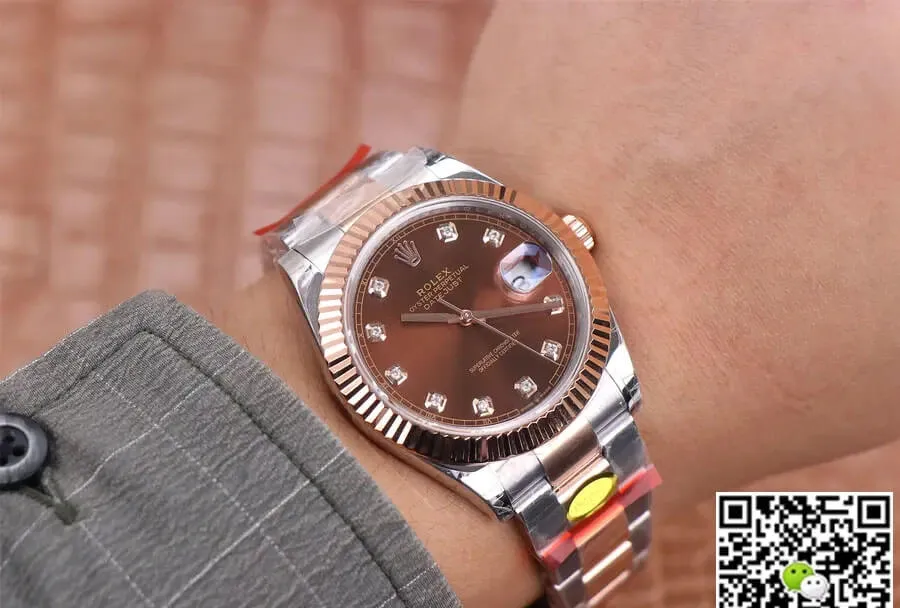 Rolex Datejust M126331-0003 41MM TW Factory 1:1 Best Edition Replica Watch Chocolate Diamond Dial