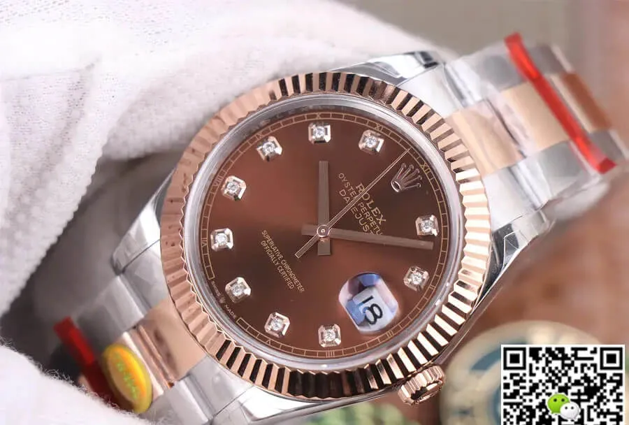 Rolex Datejust M126331-0003 41MM TW Factory 1:1 Best Edition Replica Watch Chocolate Diamond Dial