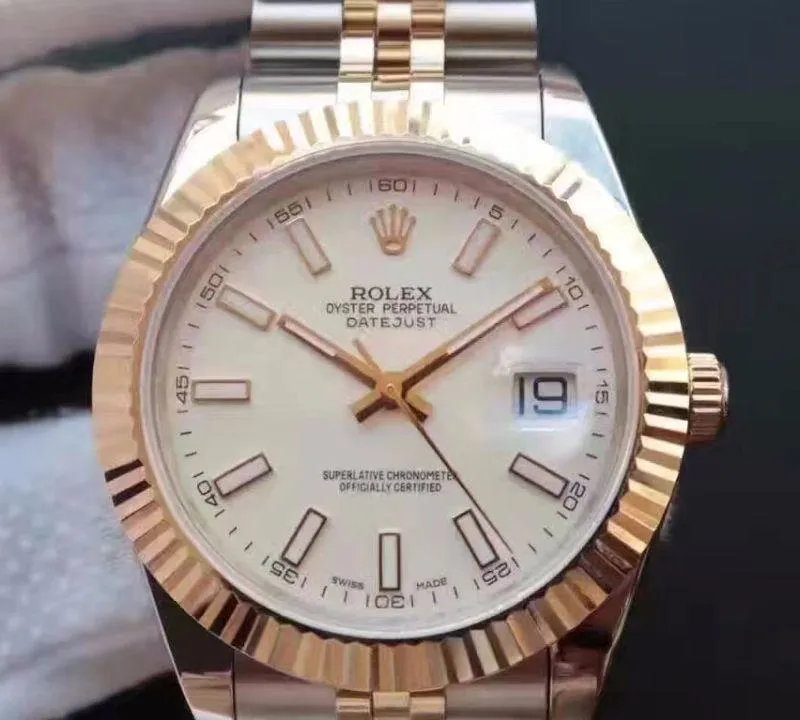 Rolex Datejust 41 126333-006 White dial 1:1 Best Edition Replica Watch Swiss ETA2836-2 Gold Wrapped
