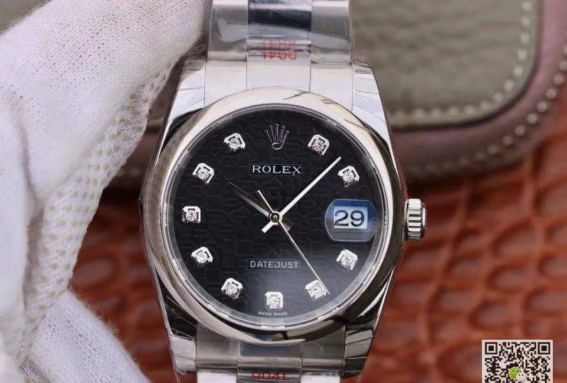 Rolex Date Just 116200 DJ Factory 1:1 Best Edition Replica Watch Swiss ETA2836 Black Computer Dial