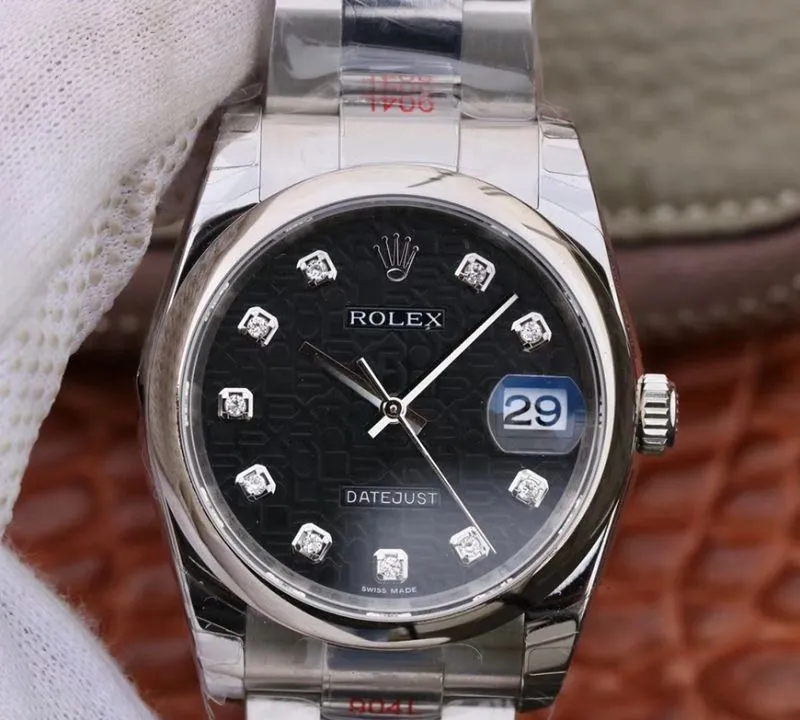 Rolex Date Just 116200 DJ Factory 1:1 Best Edition Replica Watch Swiss ETA2836 Black Computer Dial