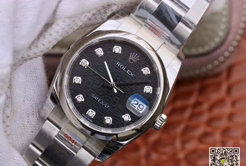 Rolex Date Just 116200 DJ Factory 1:1 Best Edition Replica Watch Swiss ETA2836 Black Computer Dial