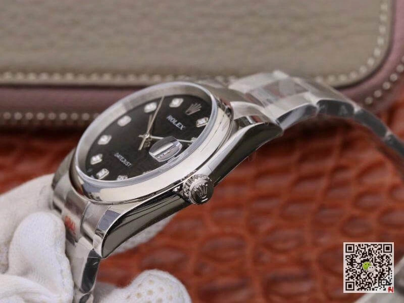 Rolex Date Just 116200 DJ Factory 1:1 Best Edition Replica Watch Swiss ETA2836 Black Computer Dial