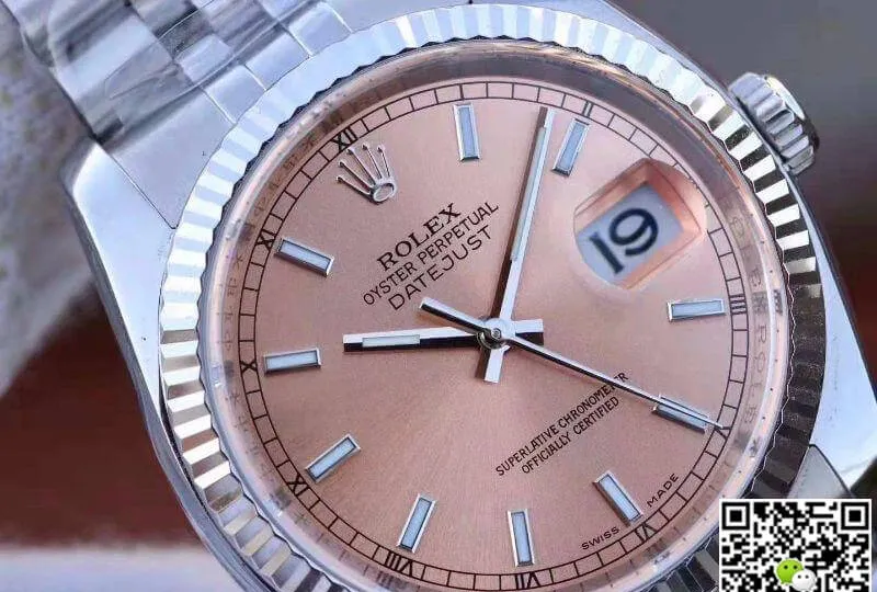 Rolex Datejust 116234-0090 AR Factory 1:1 Best Edition Replica Watch Swiss ETA3135 Rose Gold Dial