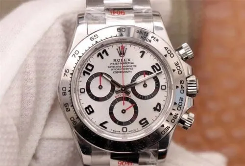 Rolex Daytona Cosmograph 116509-78599 Noob Factory 1:1 Best Edition Replica Watch White Dial Swiss Cal.4130