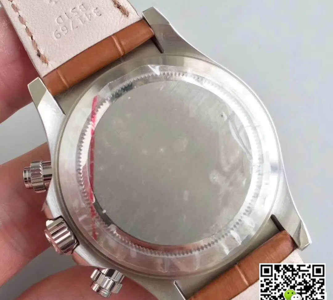 Rolex Daytona Cosmograph 116520 JH Factory 1:1 Best Edition Replica Watch Swiss ETA4130 Brown Leather Strap