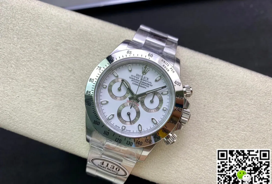 Rolex Cosmograph Daytona 116520LN Clean Factory 1:1 Best Edition Replica Watch Silver Stainless Steel Strap