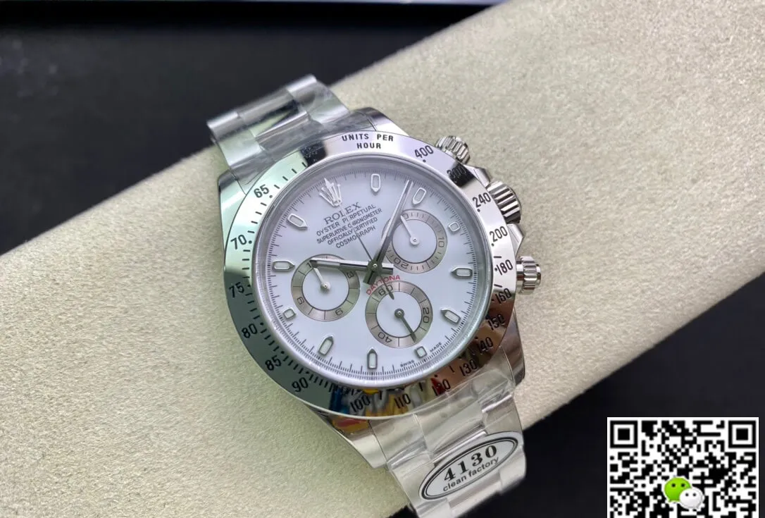 Rolex Cosmograph Daytona 116520LN Clean Factory 1:1 Best Edition Replica Watch Silver Stainless Steel Strap