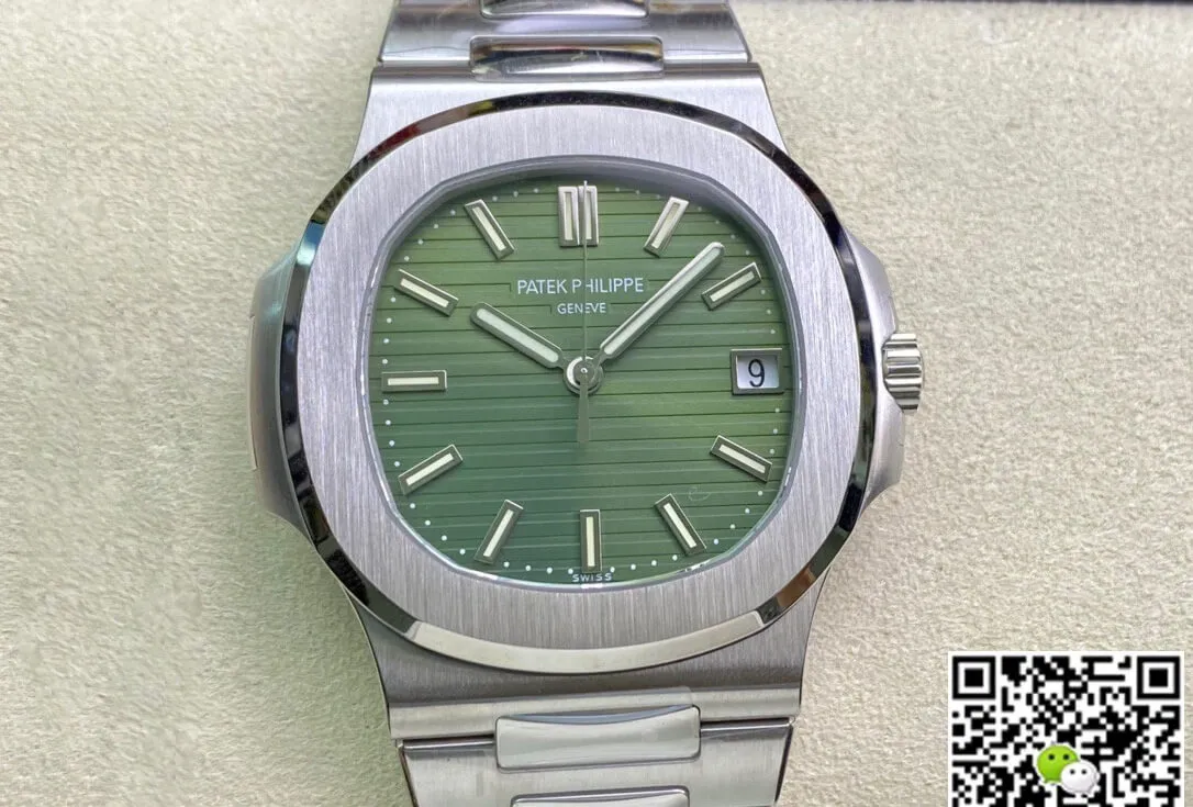 Patek Philippe Nautilus 5711 1A PPF Factory 1:1 Best Edition Replica Watch Olive Green Dial Swiss ETA26-330 SC