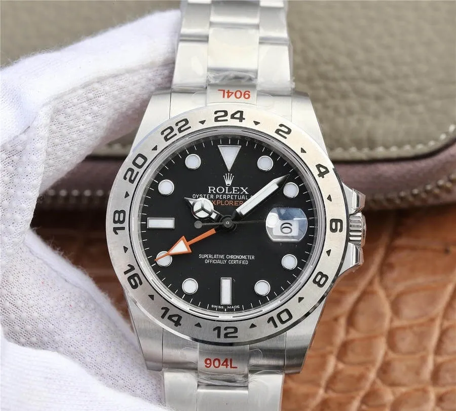 Rolex Explorer M216570-0002 GM Factory 1:1 Best Edition Replica Watch V4 9041L Stainless Steel Silver Strap