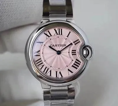 Ballon Bleu De Cartier WE902073 33mm V6 Factory 1:1 Best Edition Replica Watch Swiss Quartz ETA157 Pink Dial
