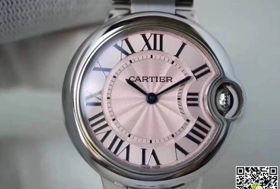 Ballon Bleu De Cartier WE902073 33mm V6 Factory 1:1 Best Edition Replica Watch Swiss Quartz ETA157 Pink Dial