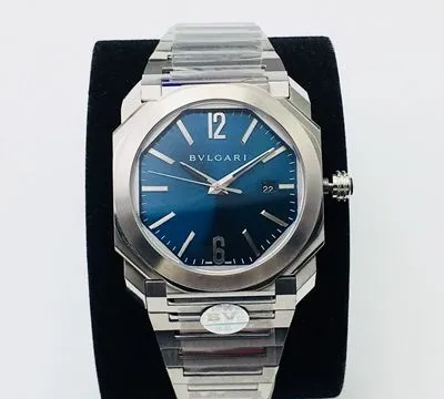Bvlgari Octo 102105 BGO38C3SSD BV Factory 1:1 Best Edition Replica Watch Blue Dial Swiss ETA9015