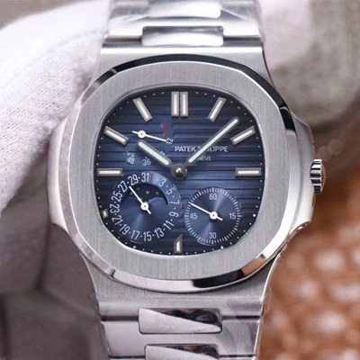 Patek Philippe Nautilus 5712 1A-001 PF Factory 1:1 Best Edition Replica Watch Blue Dial Steel Strap Swiss ETA