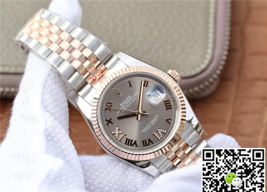 Rolex Datejust M126231-0023 36MM GM Factory 1:1 Best Edition Replica Watch Stainless Steel Grey Dial
