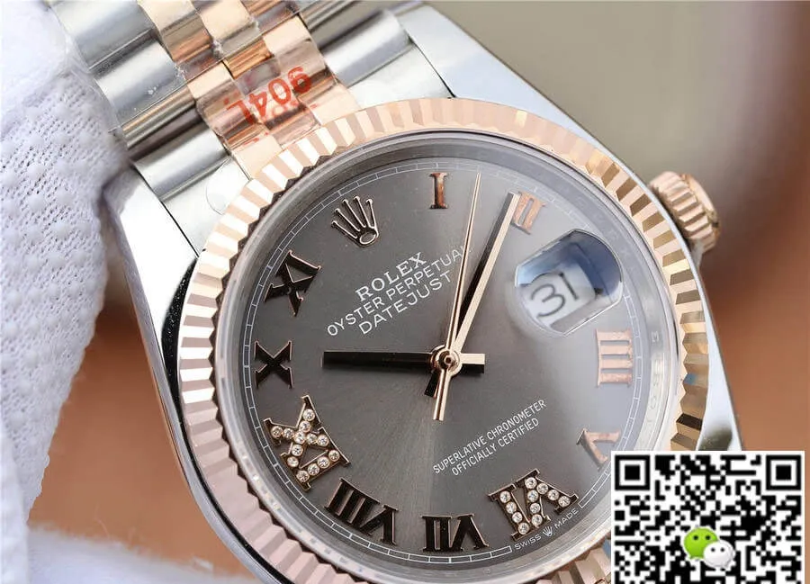 Rolex Datejust M126231-0023 36MM GM Factory 1:1 Best Edition Replica Watch Stainless Steel Grey Dial
