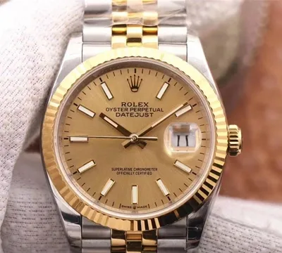 Rolex Datejust M126233-0015 EW Factory 1:1 Best Edition Replica Watch Champagne Dial Swiss ETA3235
