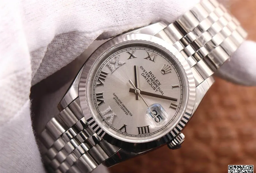 Rolex Datejust M126234-0029 EW Factory 1:1 Best Edition Replica Watch Silver Stainless Steel Strap