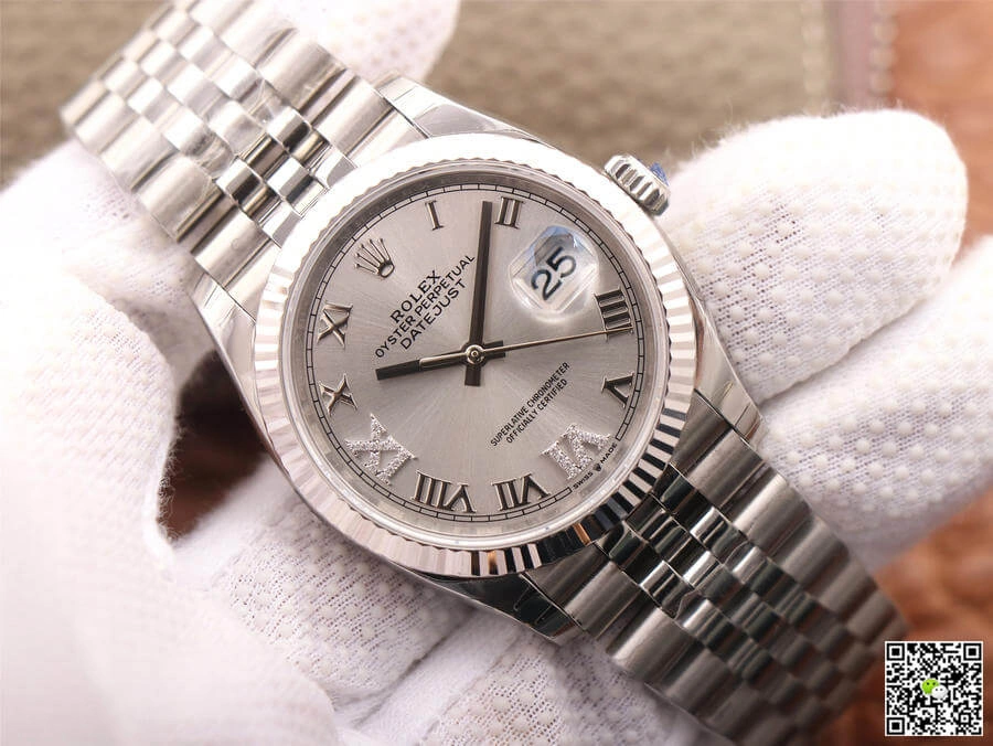 Rolex Datejust M126234-0029 EW Factory 1:1 Best Edition Replica Watch Silver Stainless Steel Strap