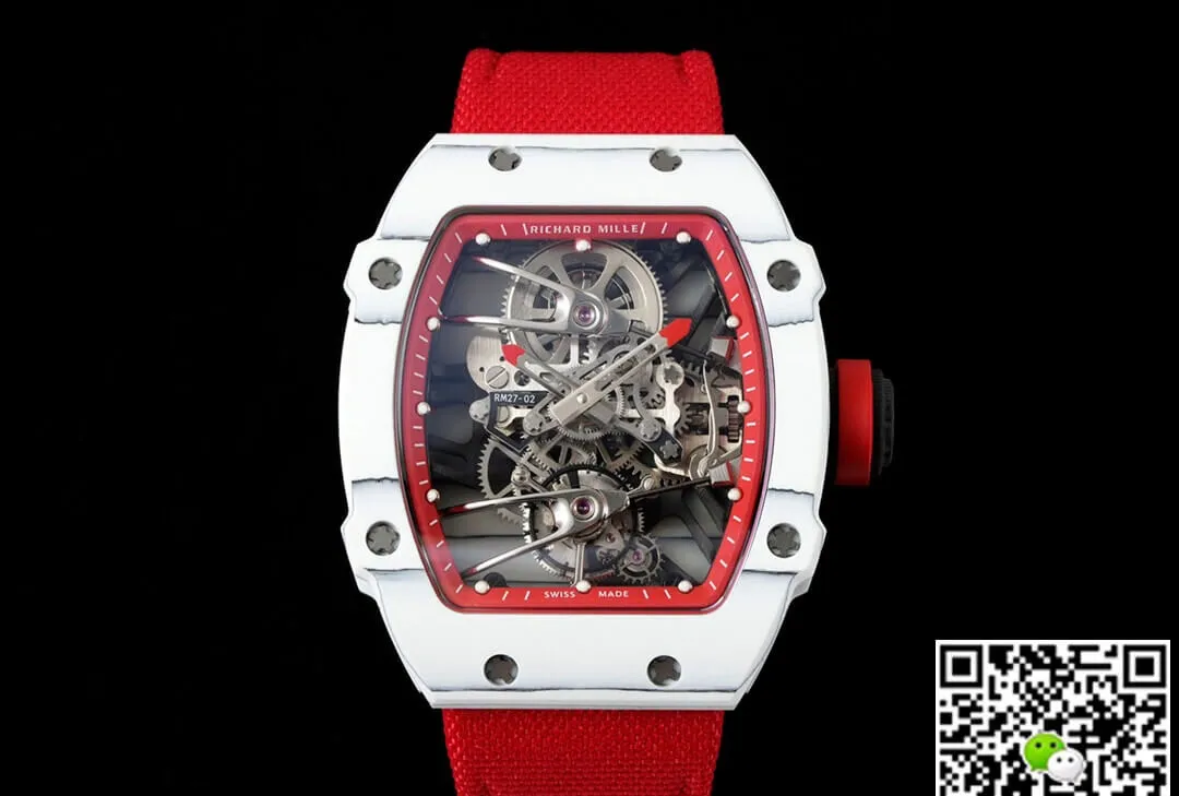 Richard Mille RM27-02 Rafael Nadal Tourbillon RM Factory 1:1 Best Edition Replica Watch Red Strap