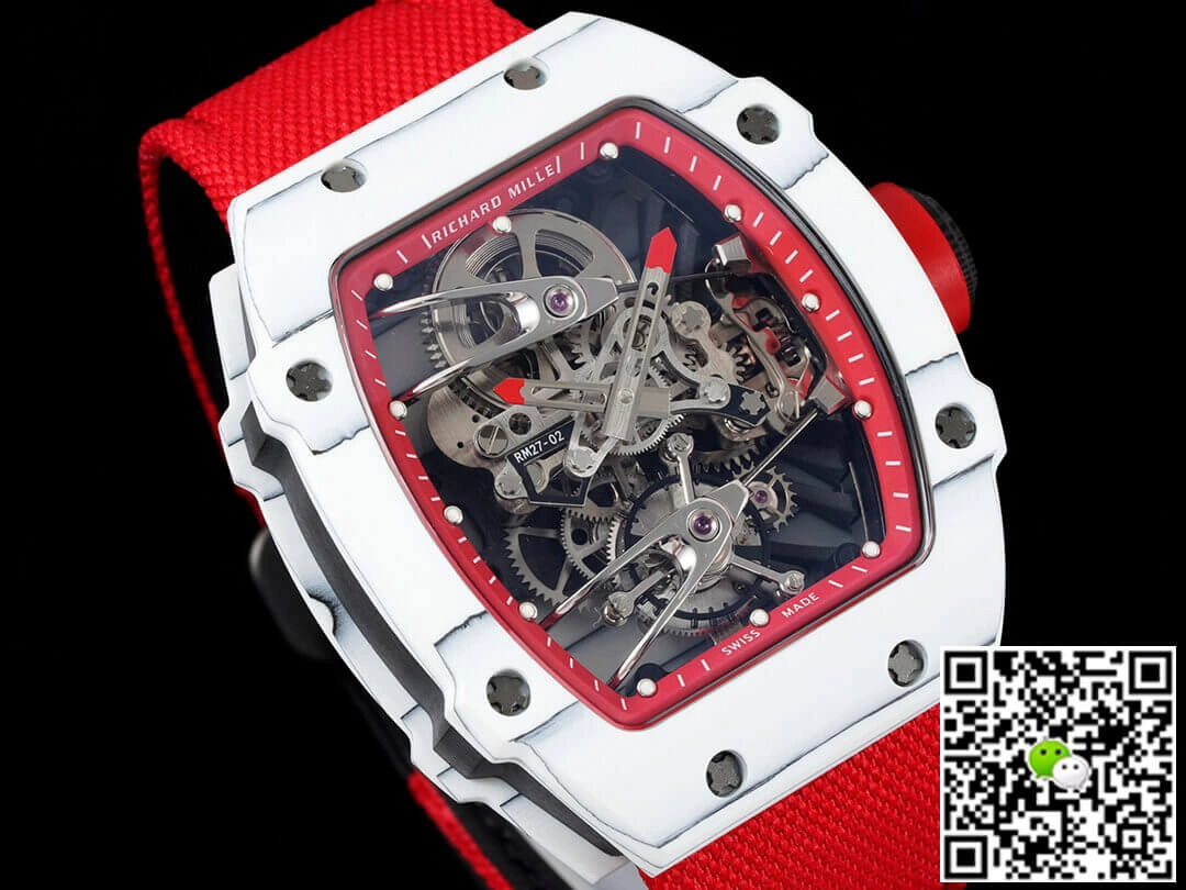 Richard Mille RM27-02 Rafael Nadal Tourbillon RM Factory 1:1 Best Edition Replica Watch Red Strap