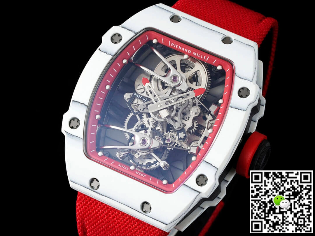 Richard Mille RM27-02 Rafael Nadal Tourbillon RM Factory 1:1 Best Edition Replica Watch Red Strap