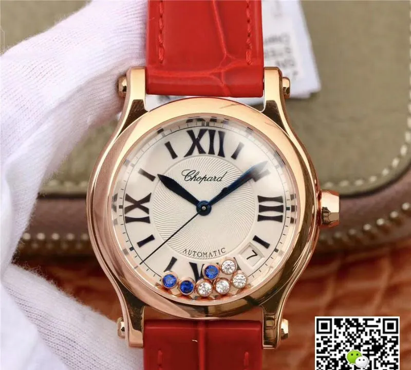 Chopard Happy Sport 274808-5001 YF Factory 1:1 Best Edition Replica Watch 18K Rose Gold Swiss ETA2892