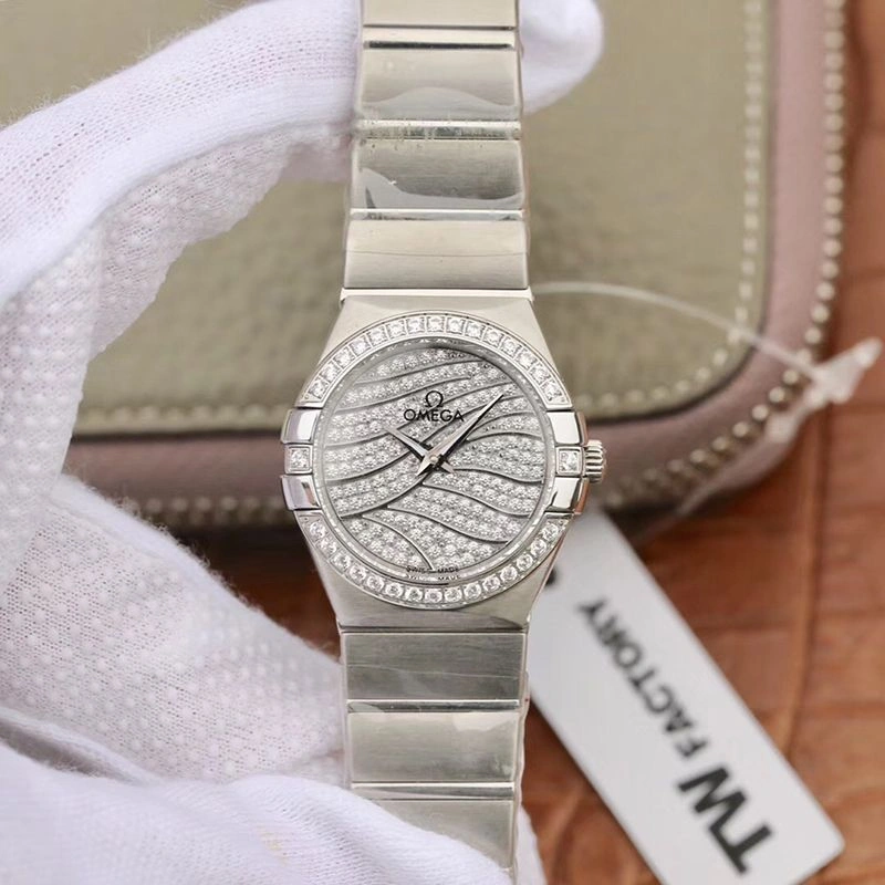 Omega Constellation Quartz Ladies 27mm Diamond Dial TW Factory 1:1 Best Edition Replica Watch Swiss Eta Quartz 1376